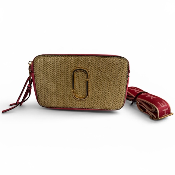 Marc Jacobs Handbags - Marc Jacobs Snapshot Pink and Tan Crossbody Bag